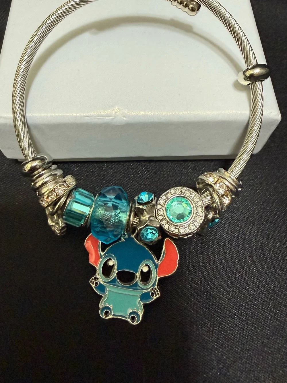 Stitch Teal Charm Bracelet for Kids -